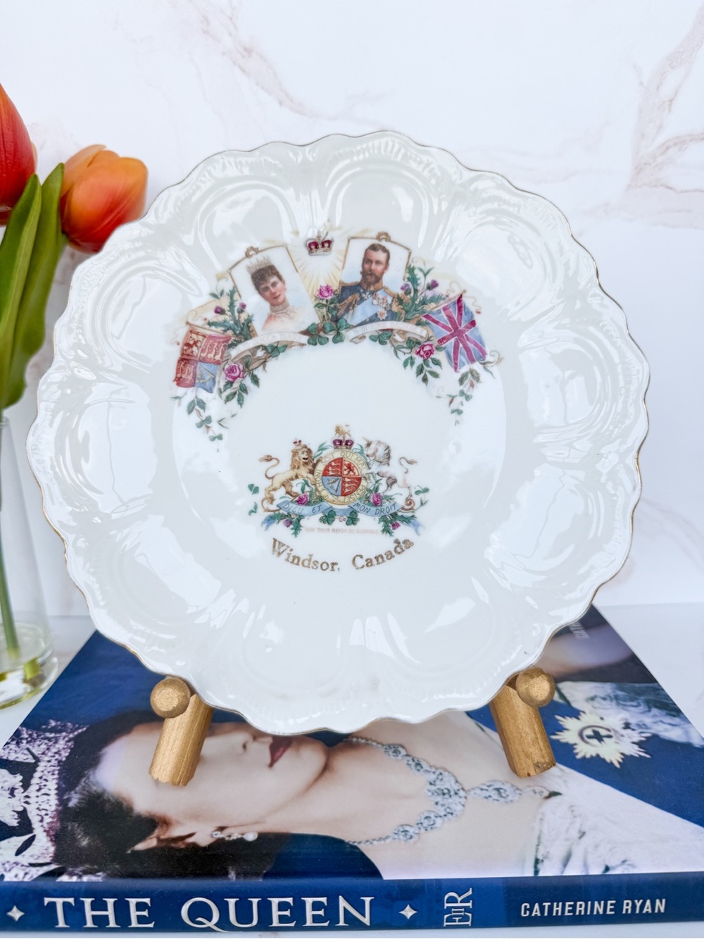 Antique 1911 King George V Queen Mary Coronation Commemorative Royal Plate